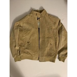 Vintage Orvis tan suede leather jacket with vented back
